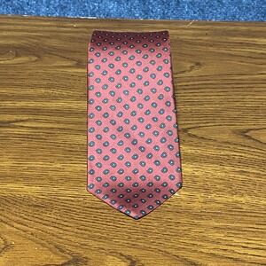 DOONEY & BOURKE INC Mens All Silk Hand Printed Tie Made in‎ England Paisley Rust